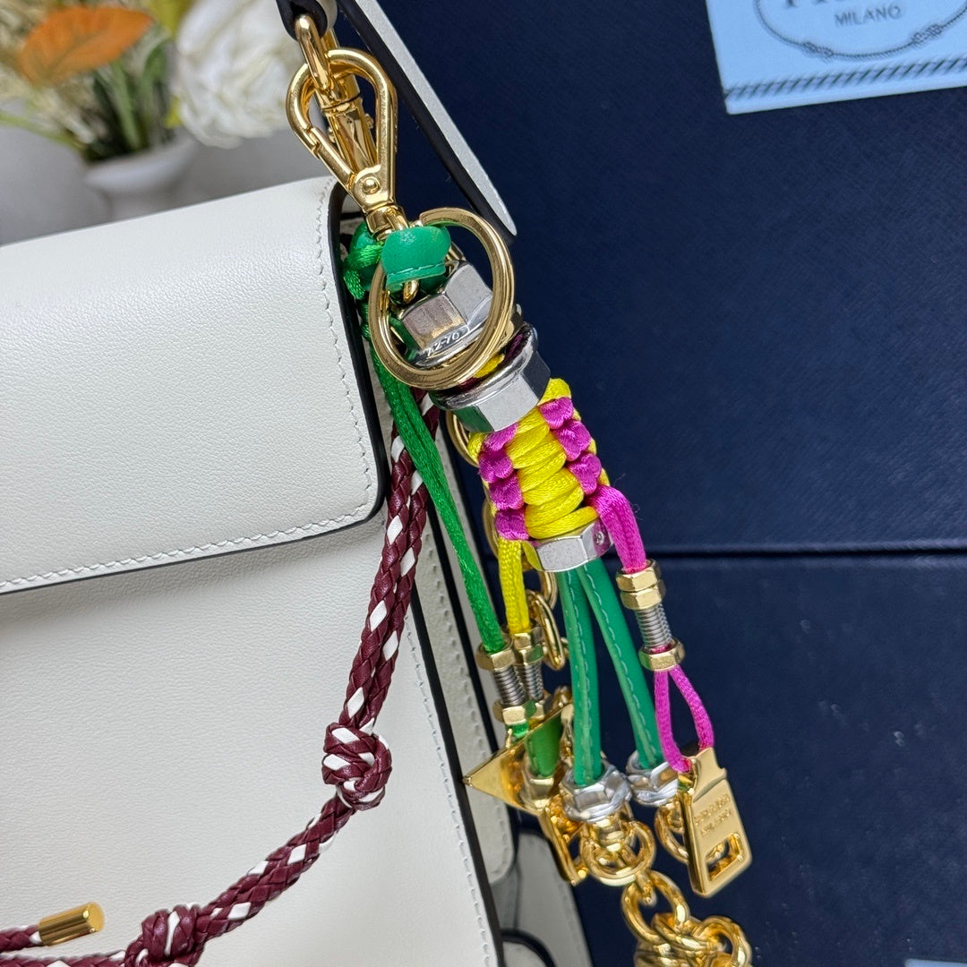 Prada Soft Sound small leather shoulder bag with charms