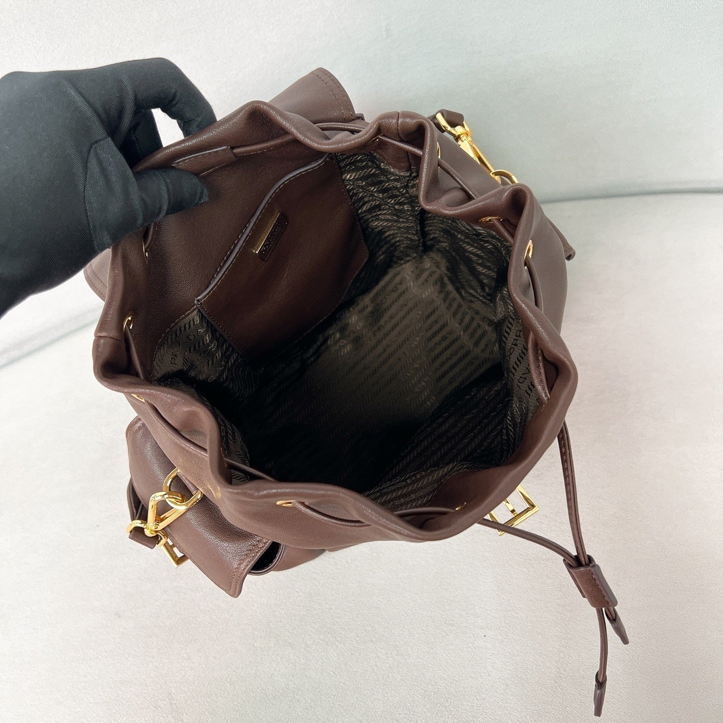 Prada Explore medium nappa leather backpack