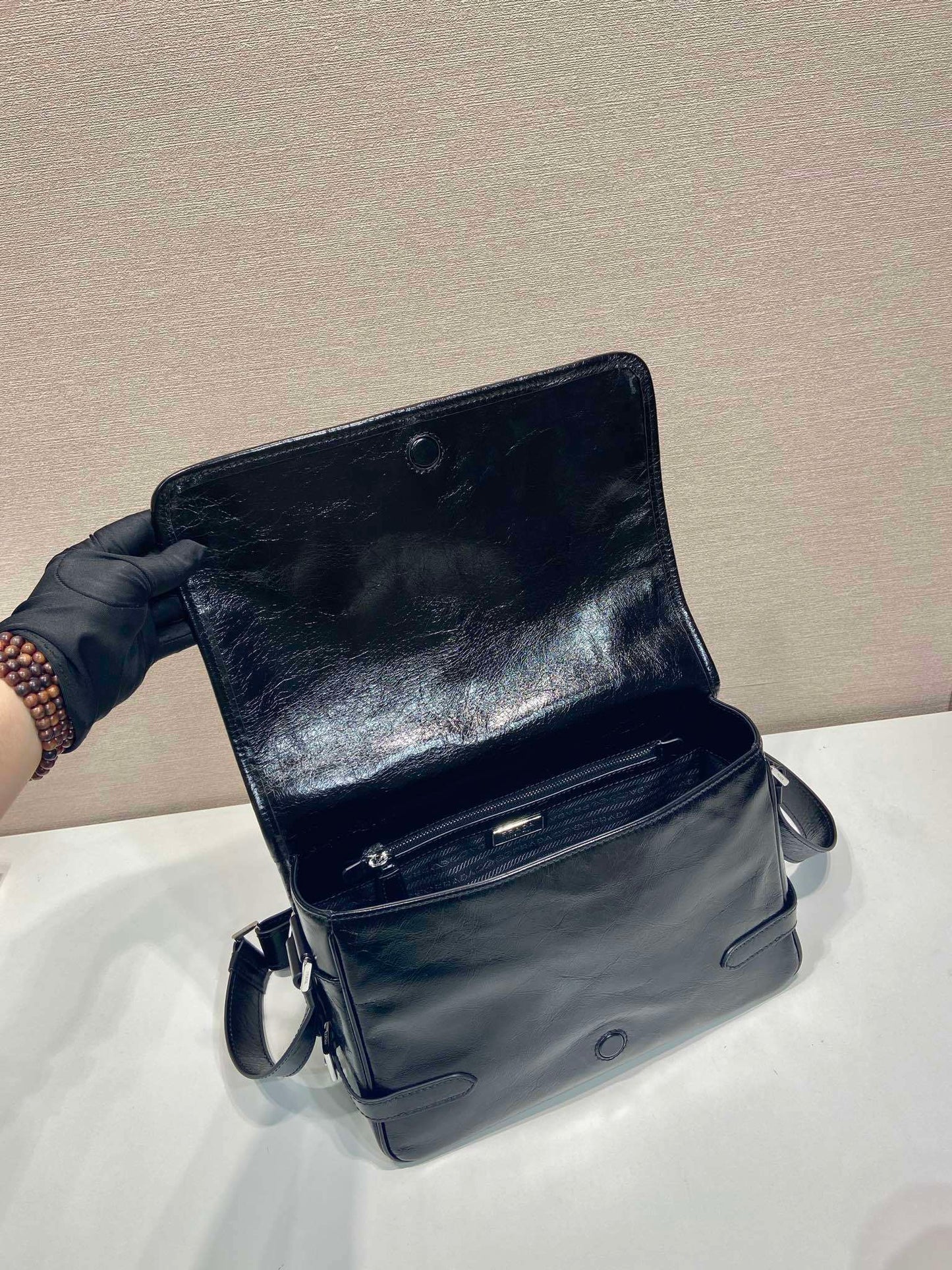Prada leather shoulder bag