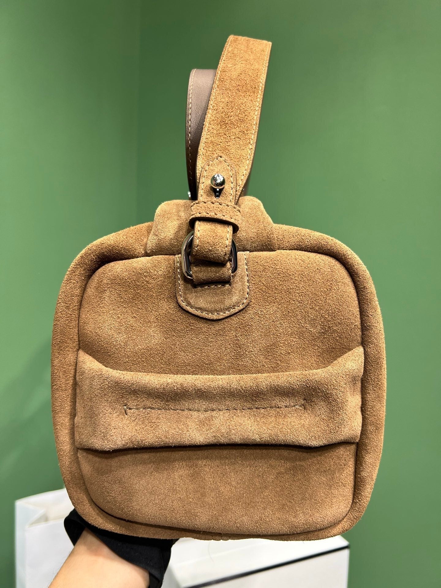 Prada suede shoulder bag