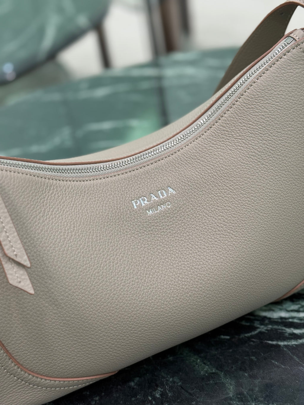 Prada Aimee large leather shoulder bag