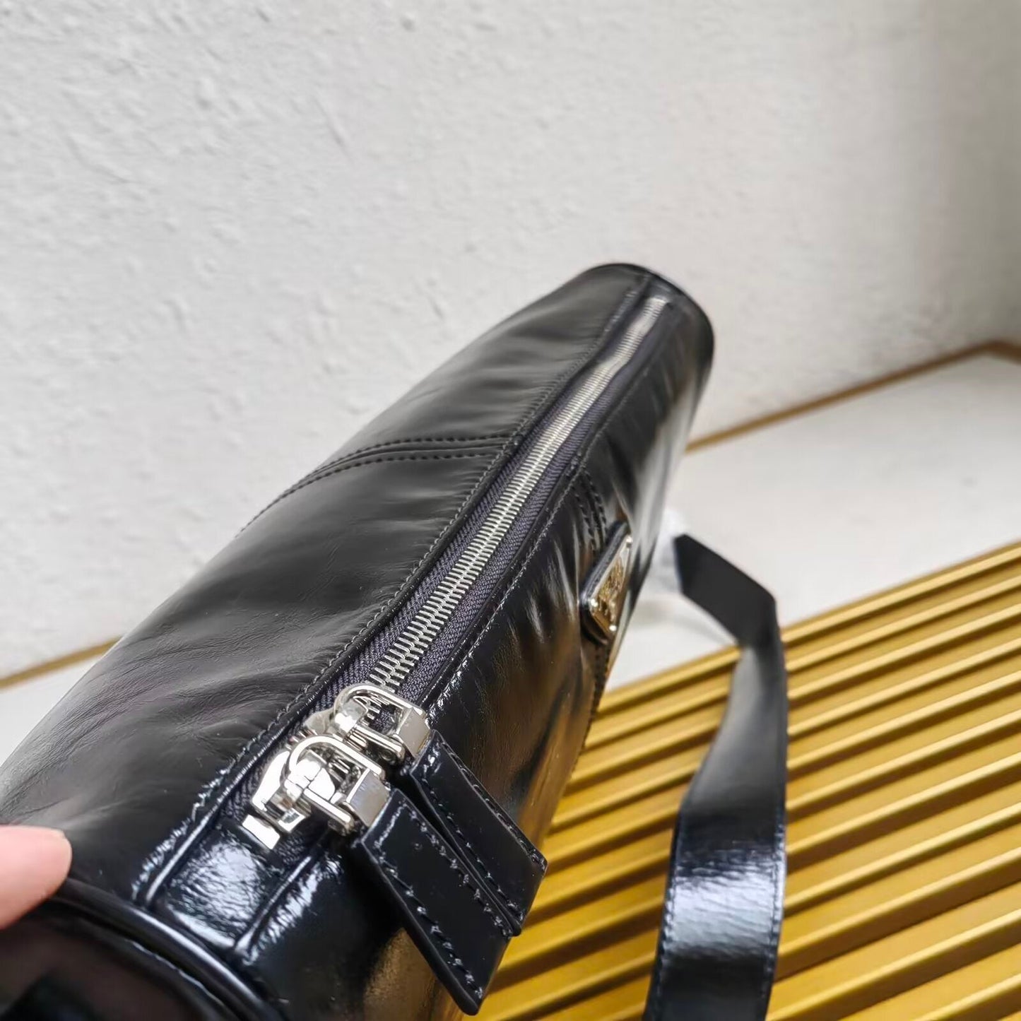 Prada leather shoulder bag