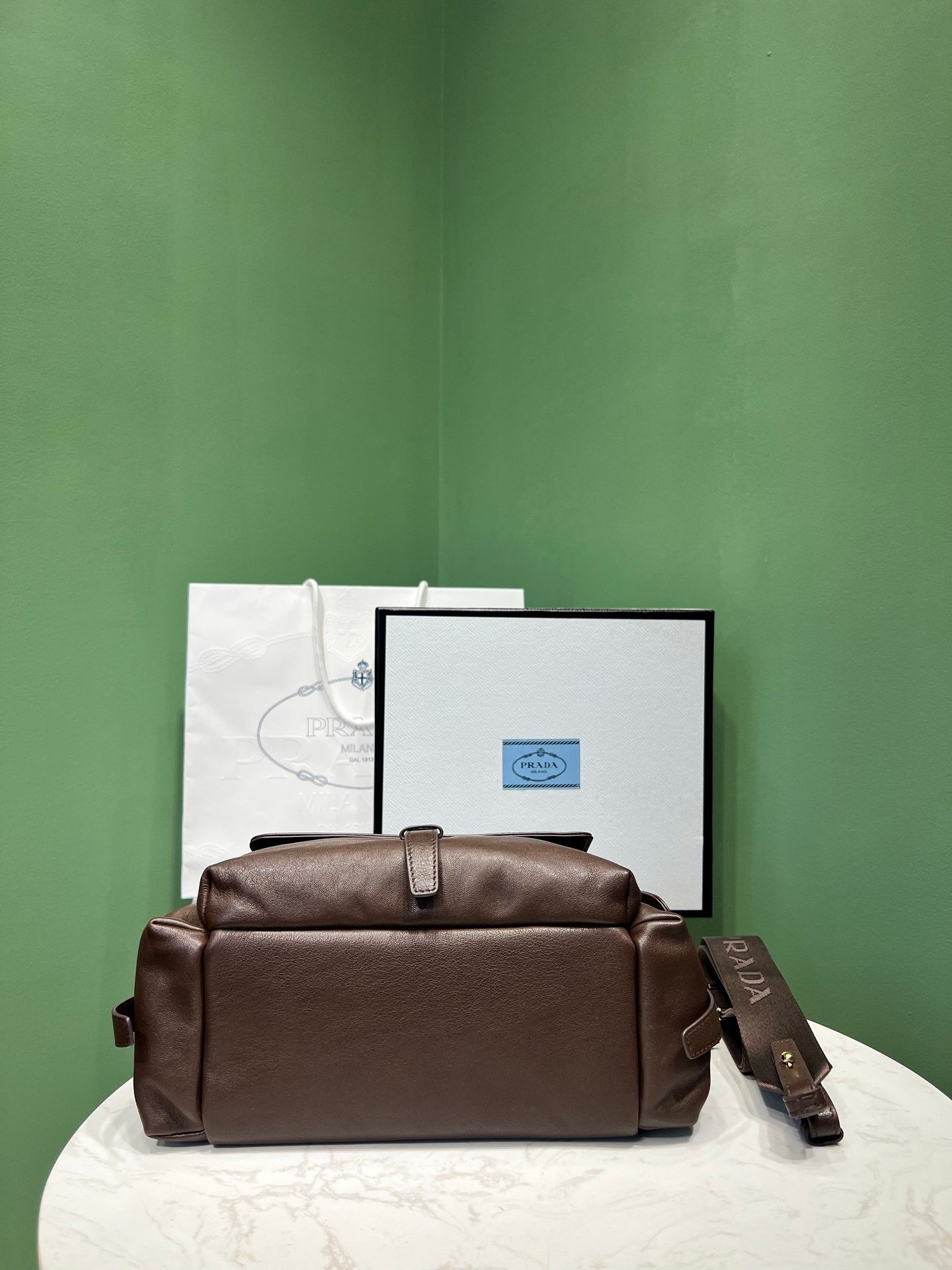 Prada Explore medium nappa leather tote bag