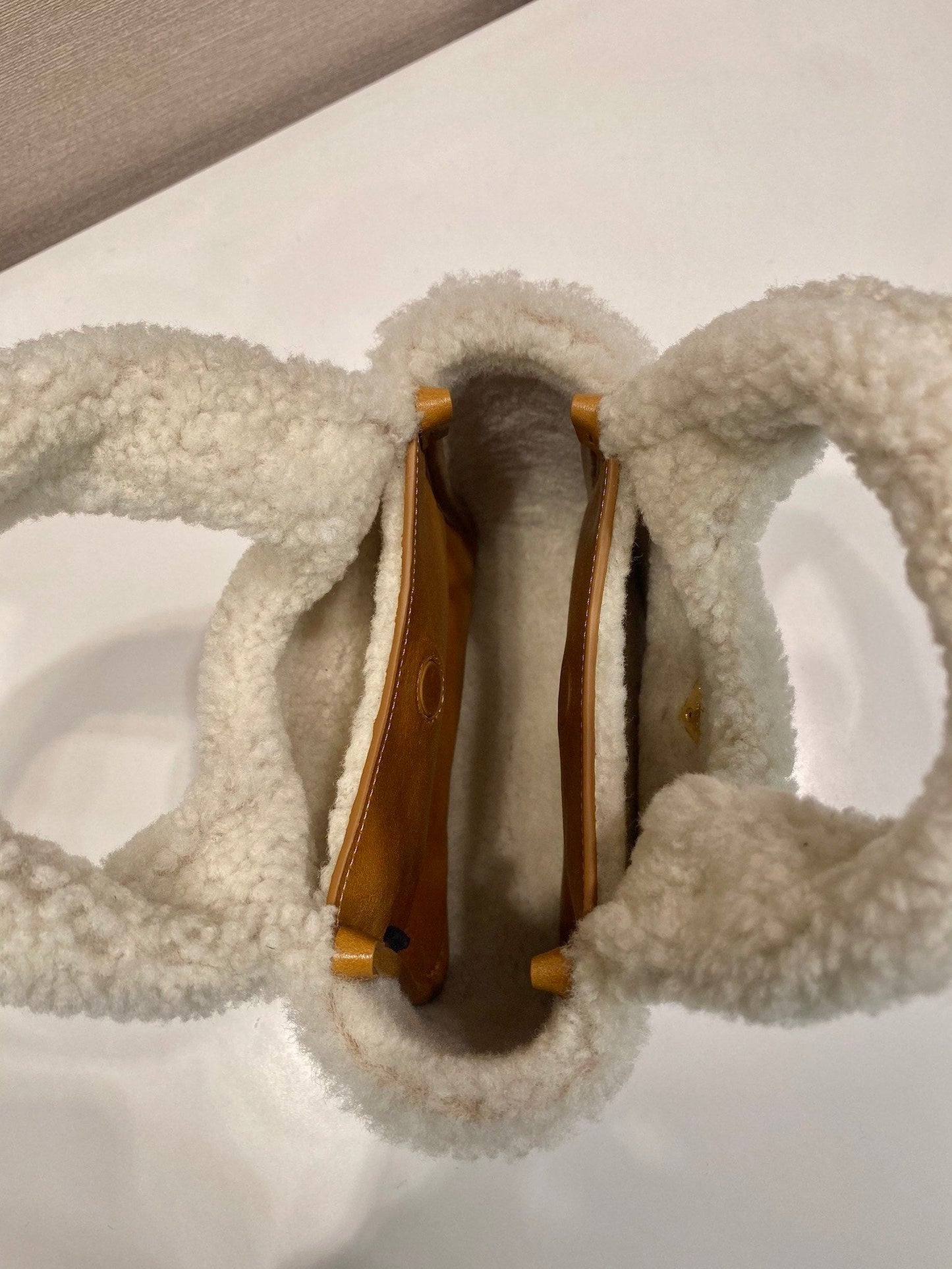 Prada mini shearling handbag
