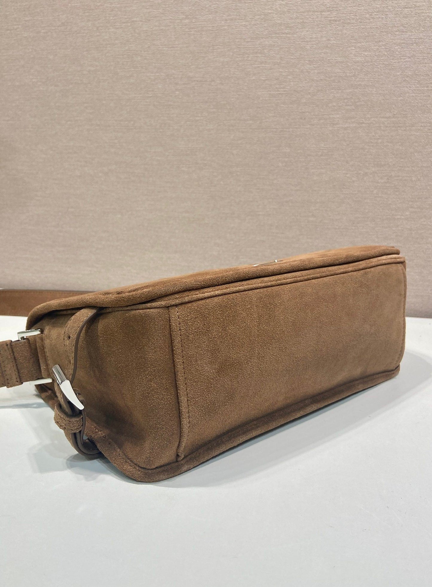 Prada suede shoulder bag