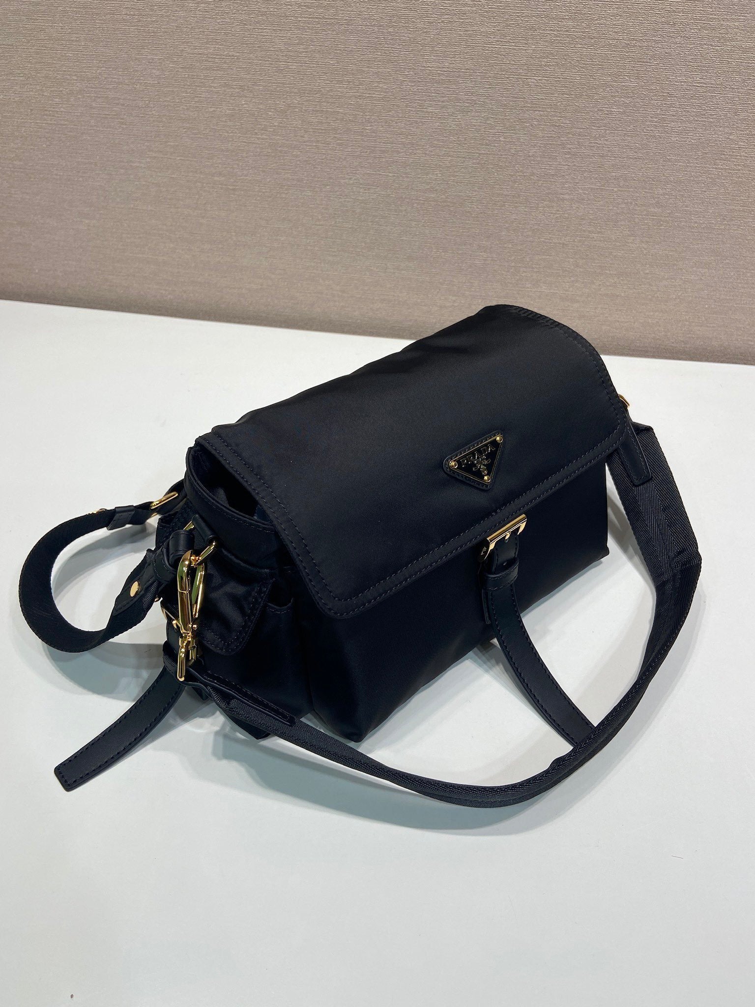Prada Explore medium Re-Nylon shoulder bag with flap