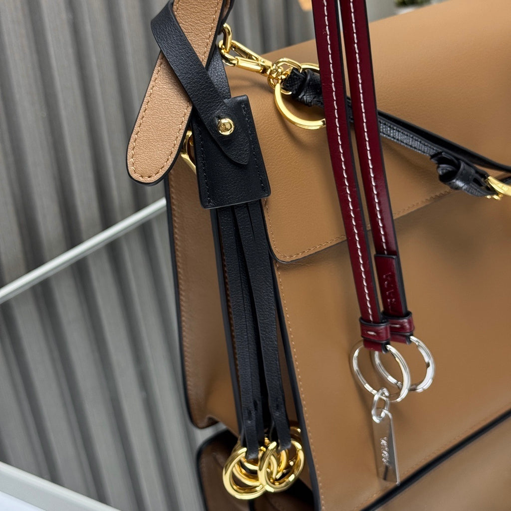 Prada Soft Sound large leather shoulder bag with charms