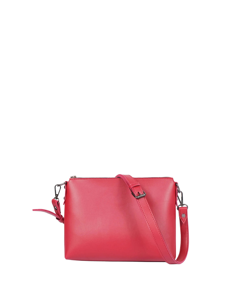 Red two-piece floral tote