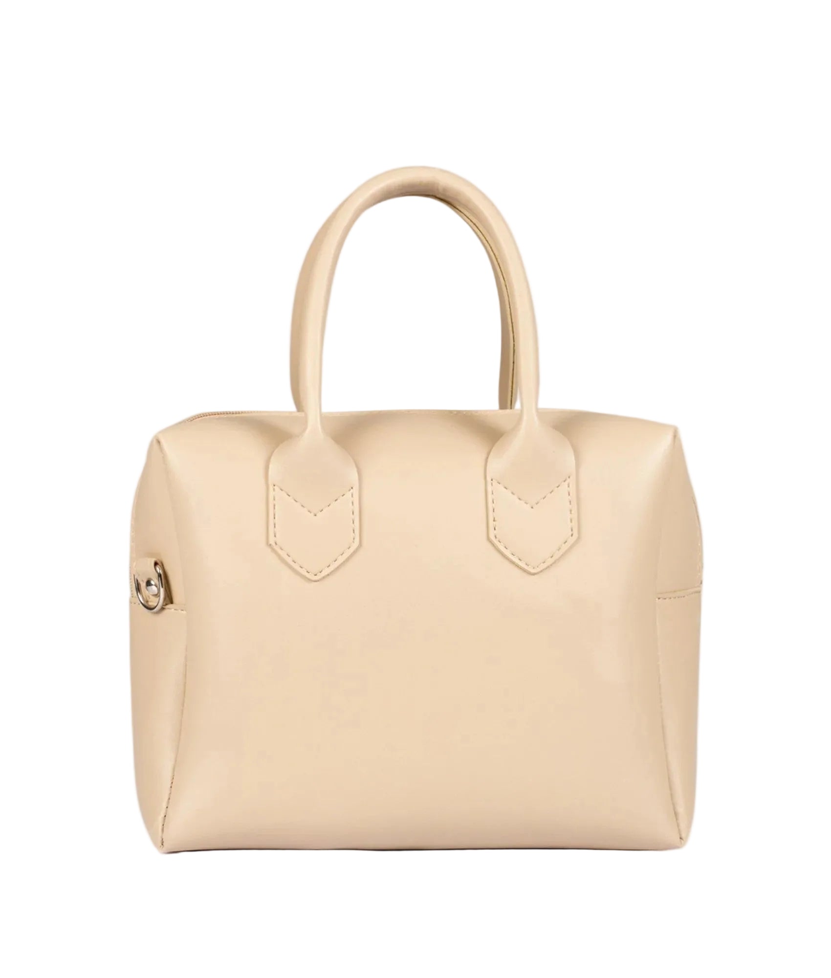 Beige mini bowling bag