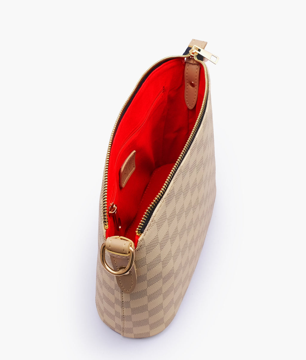 Off-white checkered dome cross-body bag