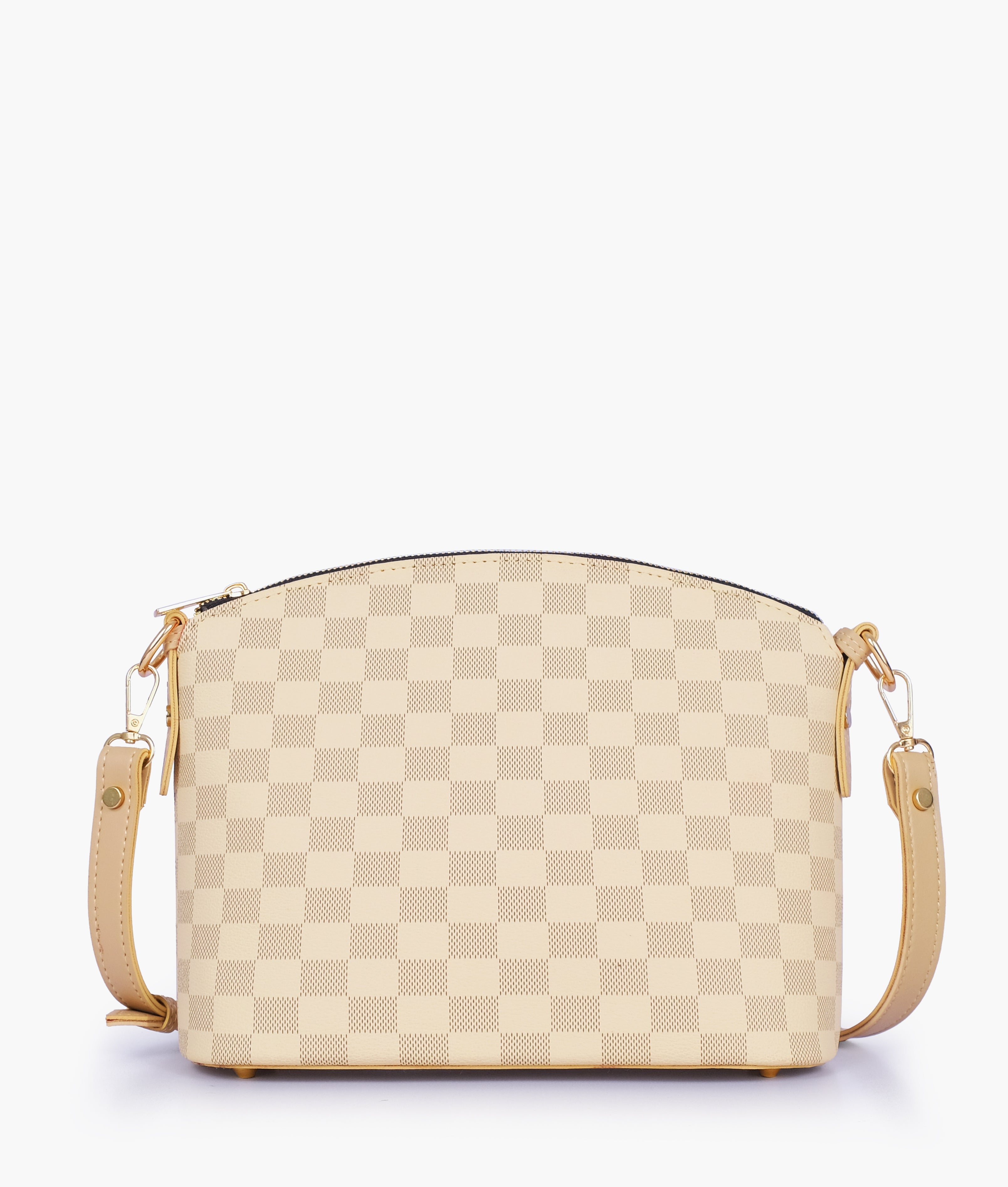 Off-white checkered dome cross-body bag
