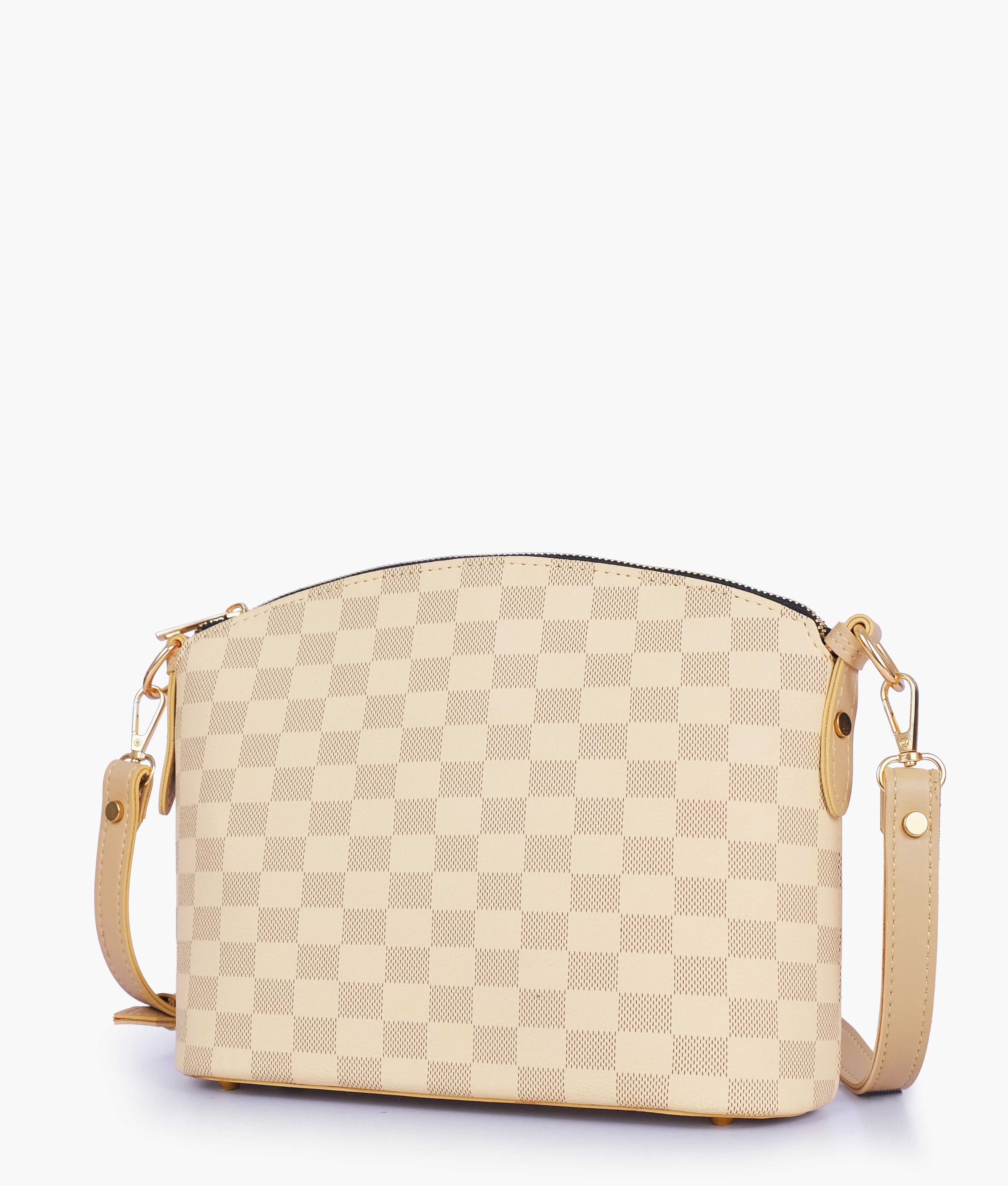 Off-white checkered dome cross-body bag