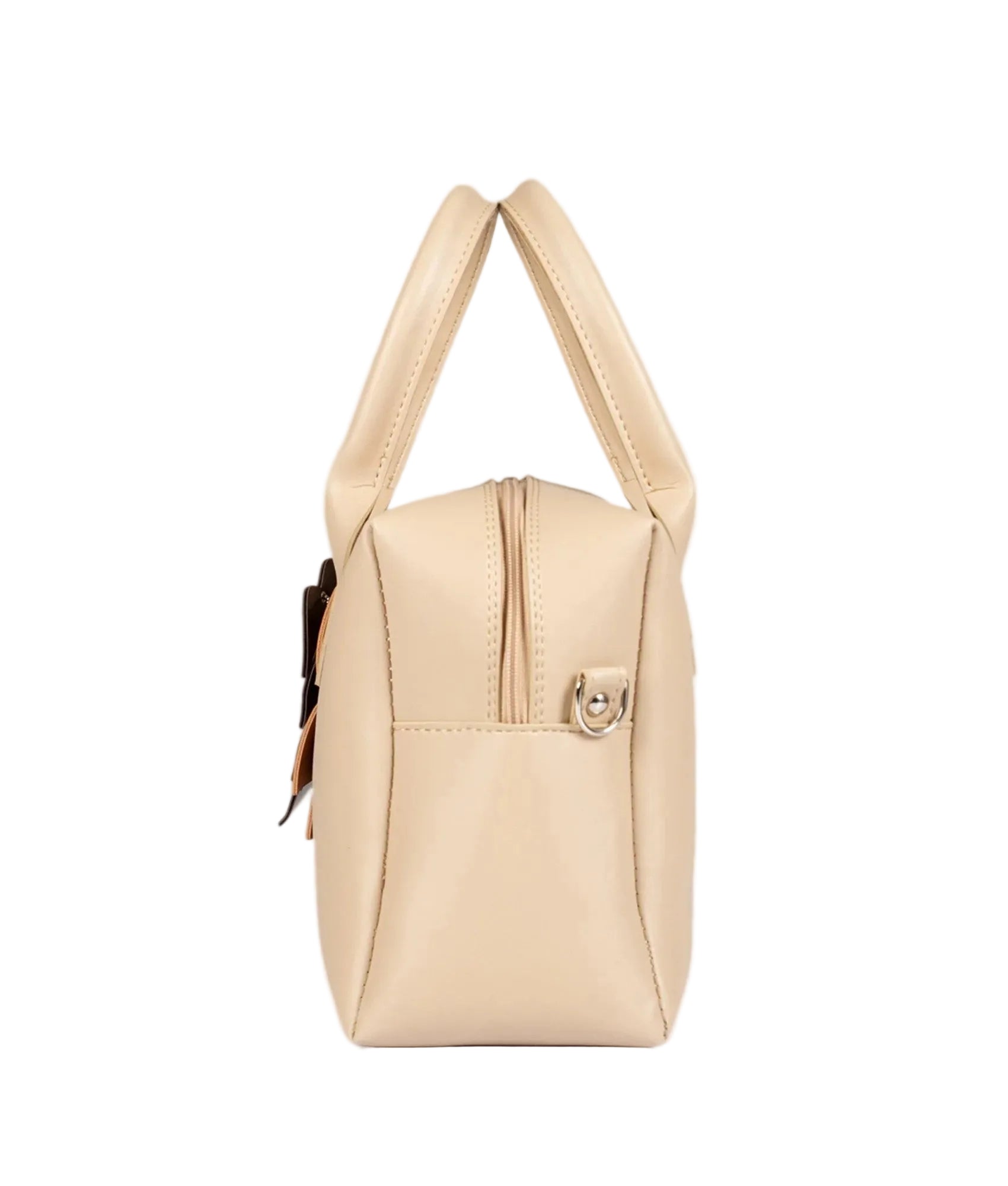Beige mini bowling bag