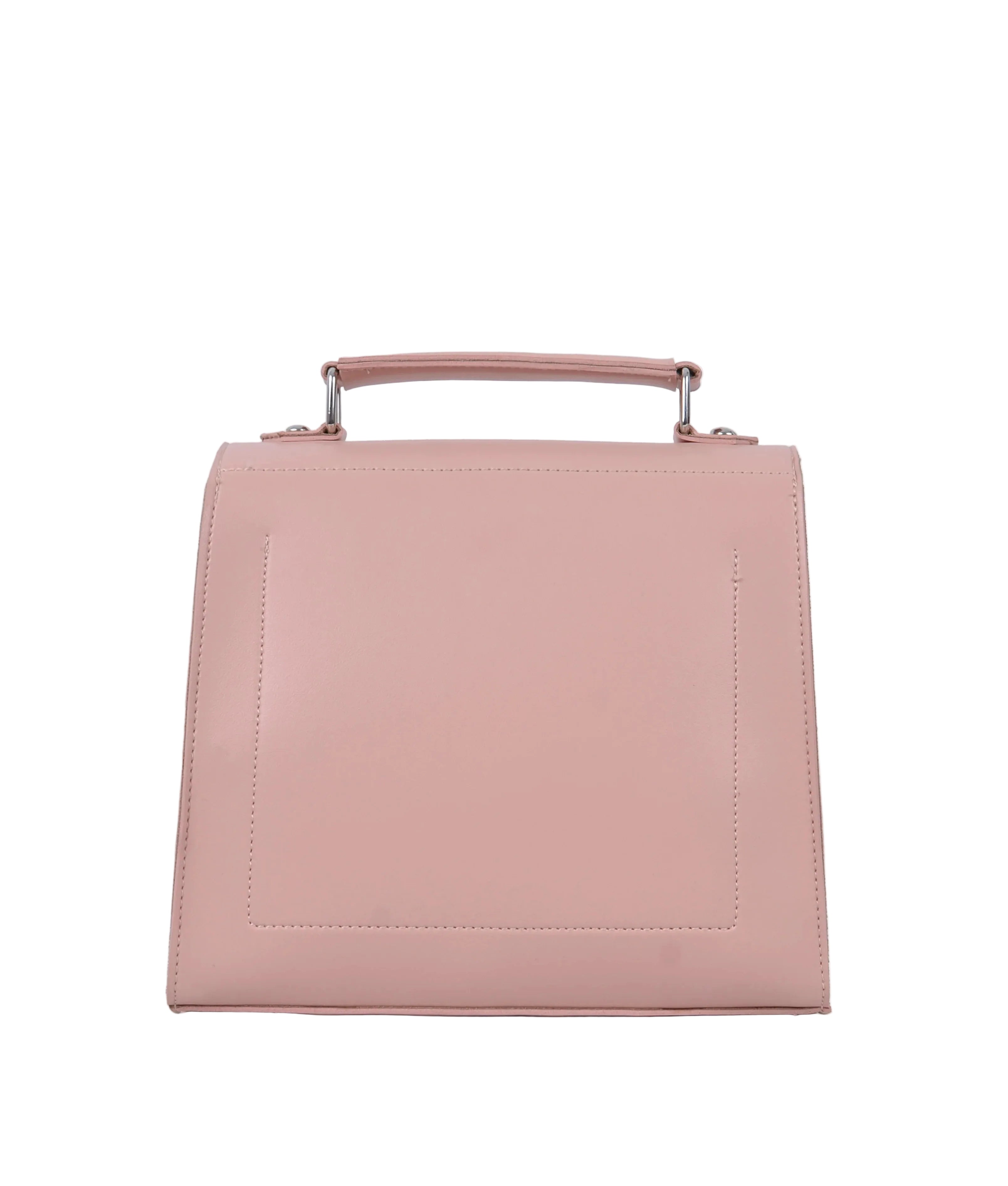 Pink push-lock messenger bag